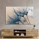 Water droplets on a Dandelion Glass Wall Art - DIY - CreoGlass®