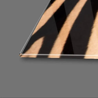 Zebra Portrait Blue Sky Background Glass Wall Art - DIY - CreoGlass®