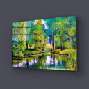 Autumn Landscape Trees Lake Glass Wall Art - DIY - CreoGlass®