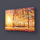 Autumn Panorama Sunny Forest Trees Glass Wall Art - DIY - CreoGlass®