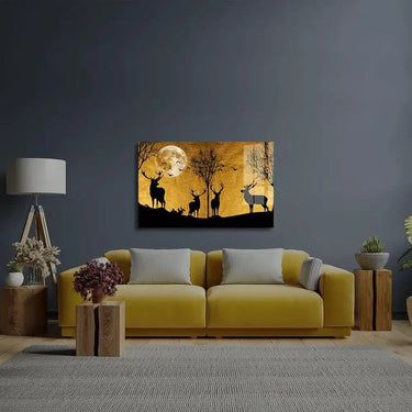 3 Deer Forest Glass Wall Art - DIY - CreoGlass®