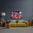 Abstract Colorful Canvas Texture Glass Wall Art - DIY - CreoGlass®