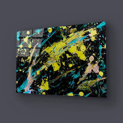 Abstract Pollock Glass Wall Art - DIY - CreoGlass®