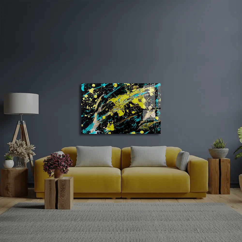 Abstract Pollock Glass Wall Art - DIY - CreoGlass®