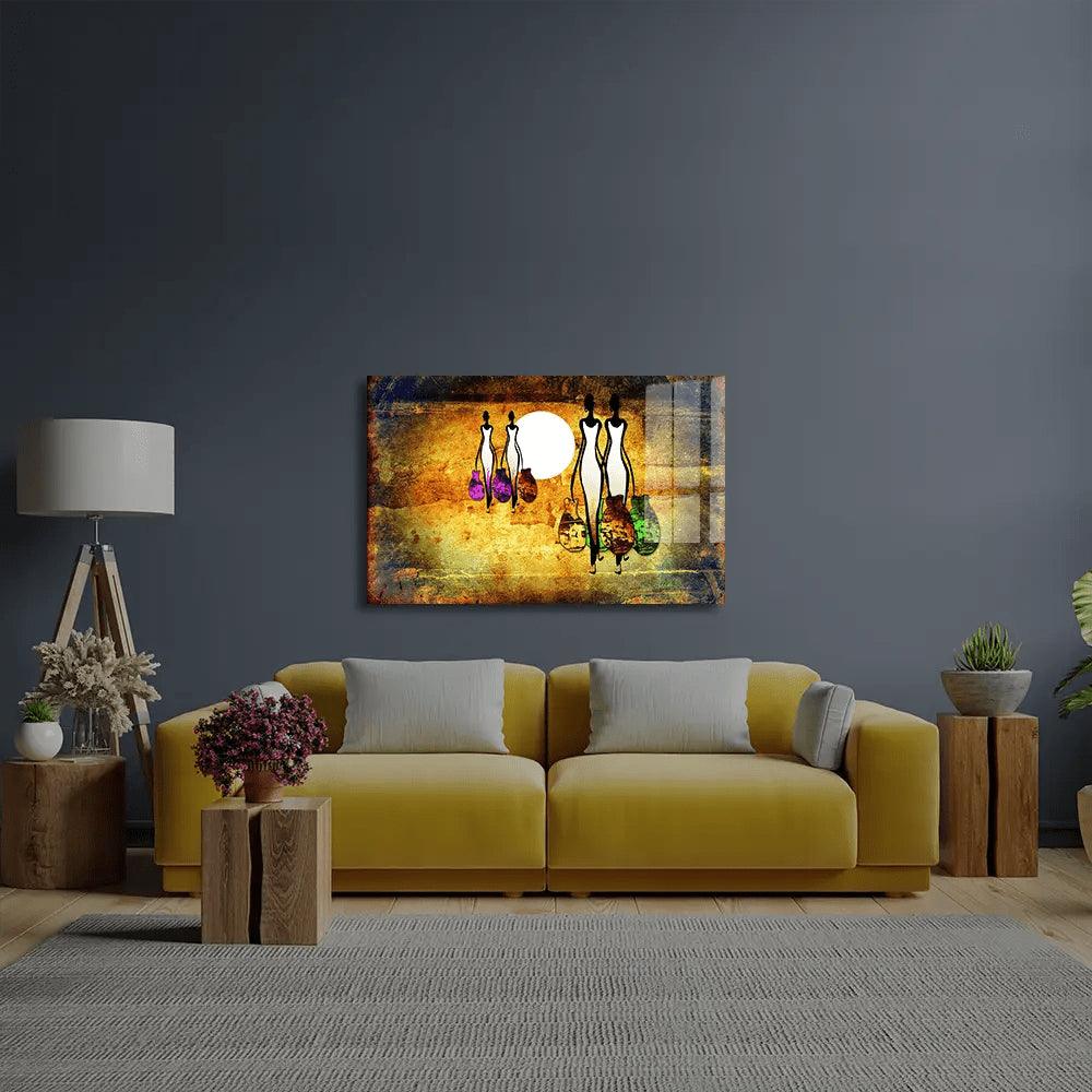 Africa Retro Vintage Style Glass Wall Art - DIY - CreoGlass®