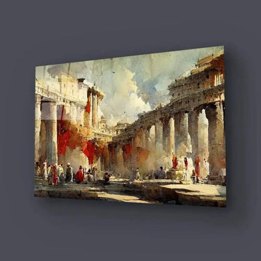 Ancient Rome Pillars Roman Architecture Antique Monument European Forum Glass Wall Art - DIY - CreoGlass®