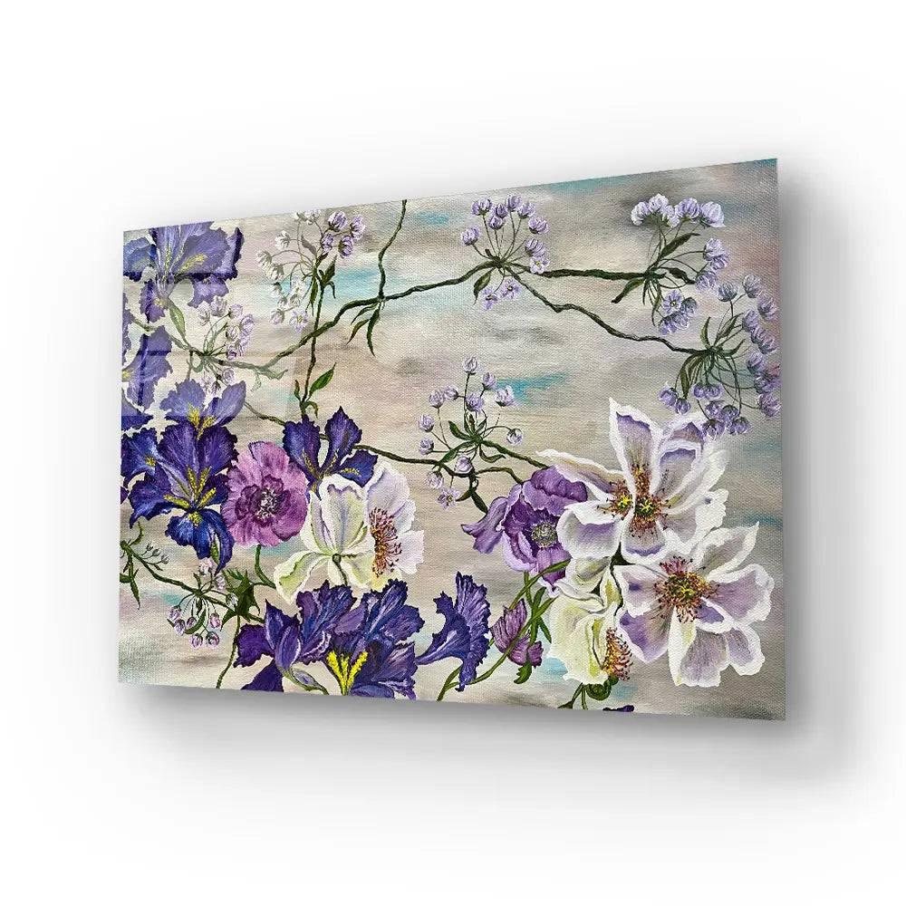 Canvas Flowers Glass Wall Art - DIY - CreoGlass®