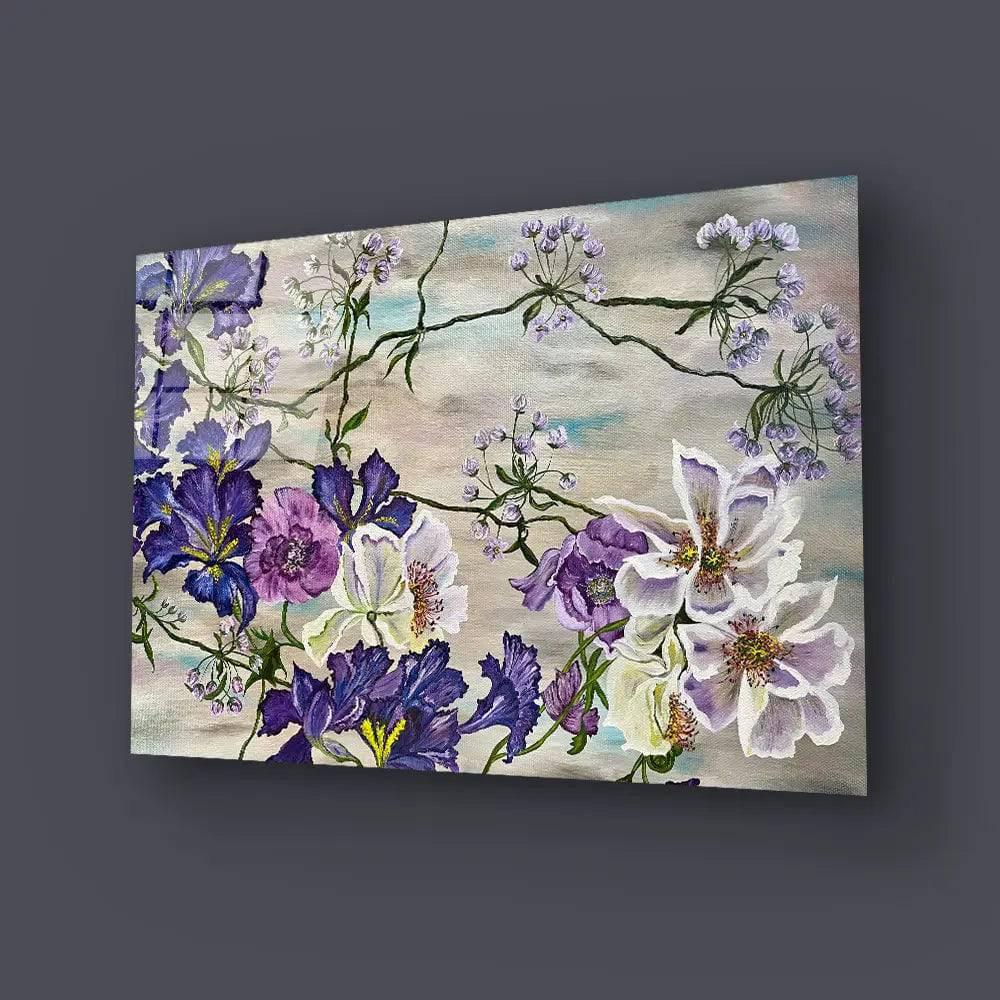 Canvas Flowers Glass Wall Art - DIY - CreoGlass®