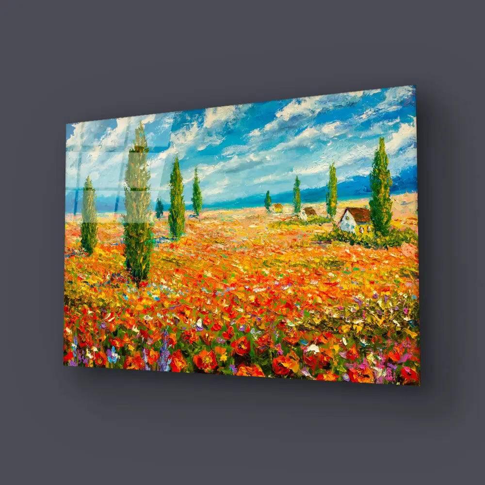 Flower Monet Meadow Glass Wall Art - DIY - CreoGlass®