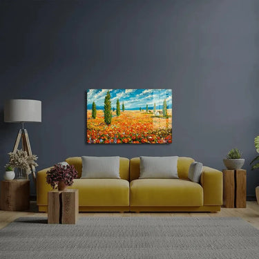Flower Monet Meadow Glass Wall Art - DIY - CreoGlass®