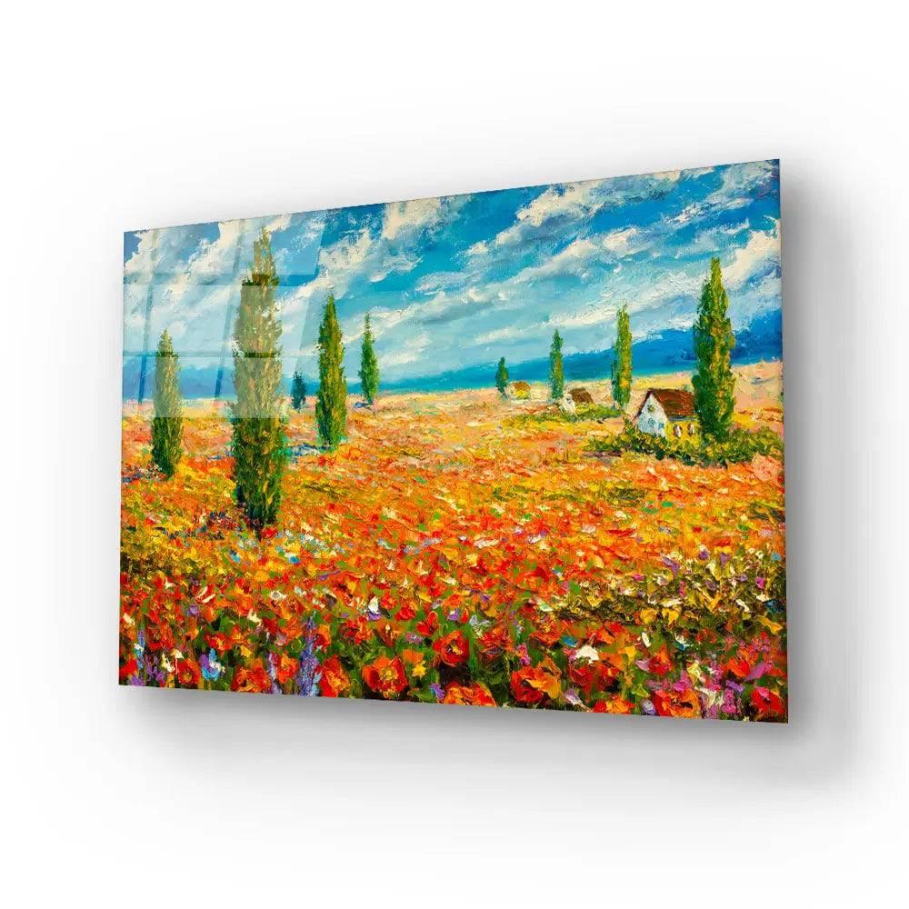 Flower Monet Meadow Glass Wall Art - DIY - CreoGlass®