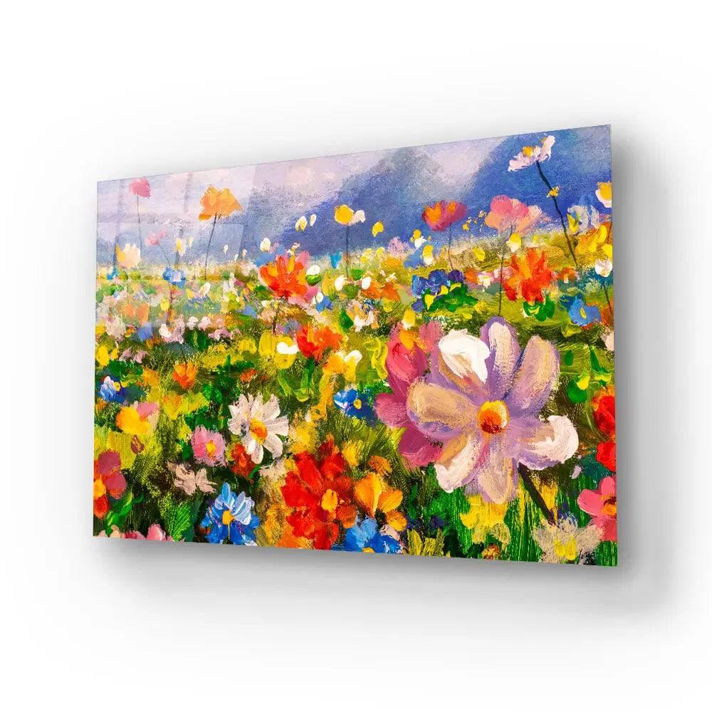 Flowers Monet Meadow Glass Wall Art - DIY - CreoGlass®