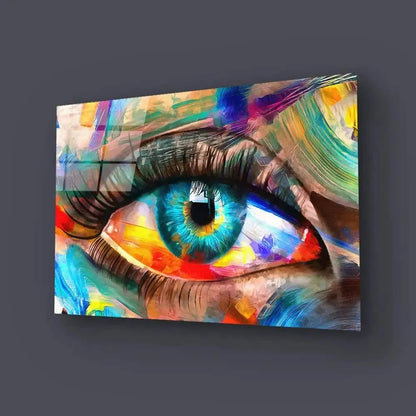 Fluorit Conceptual Abstract Picture Eye Glass Wall Art - DIY - CreoGlass®