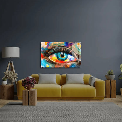 Fluorit Conceptual Abstract Picture Eye Glass Wall Art - DIY - CreoGlass®