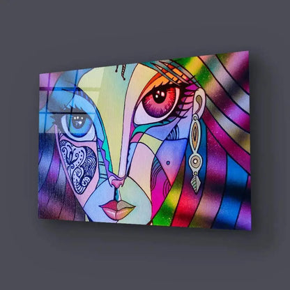 Girl Portrait Beauty Woman Glass Wall Art - DIY - CreoGlass®