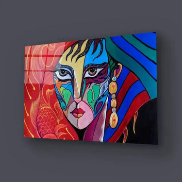 Girl Portrait Lovely Elegant Woman Glass Wall Art - DIY - CreoGlass®