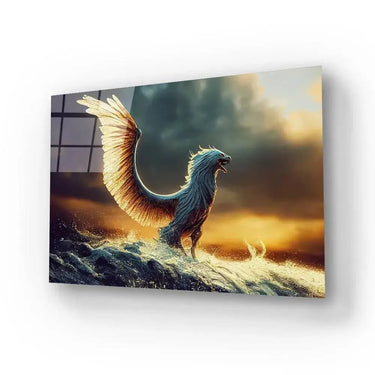 Griffin Spreading Wings Sea Glass Wall Art - DIY - CreoGlass®