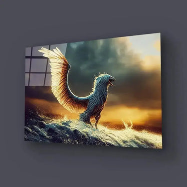 Griffin Spreading Wings Sea Glass Wall Art - DIY - CreoGlass®