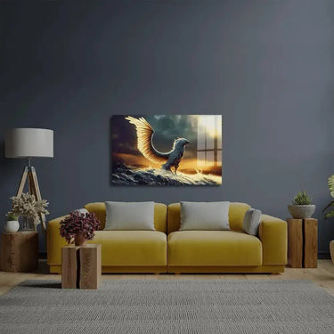 Griffin Spreading Wings Sea Glass Wall Art - DIY - CreoGlass®