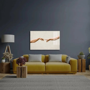 Hands Reaching Gesture Glass Wall Art - DIY - CreoGlass®