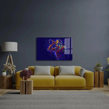 Man Singing Out Loud Pop Art Multicolored Glass Wall Art - DIY - CreoGlass®
