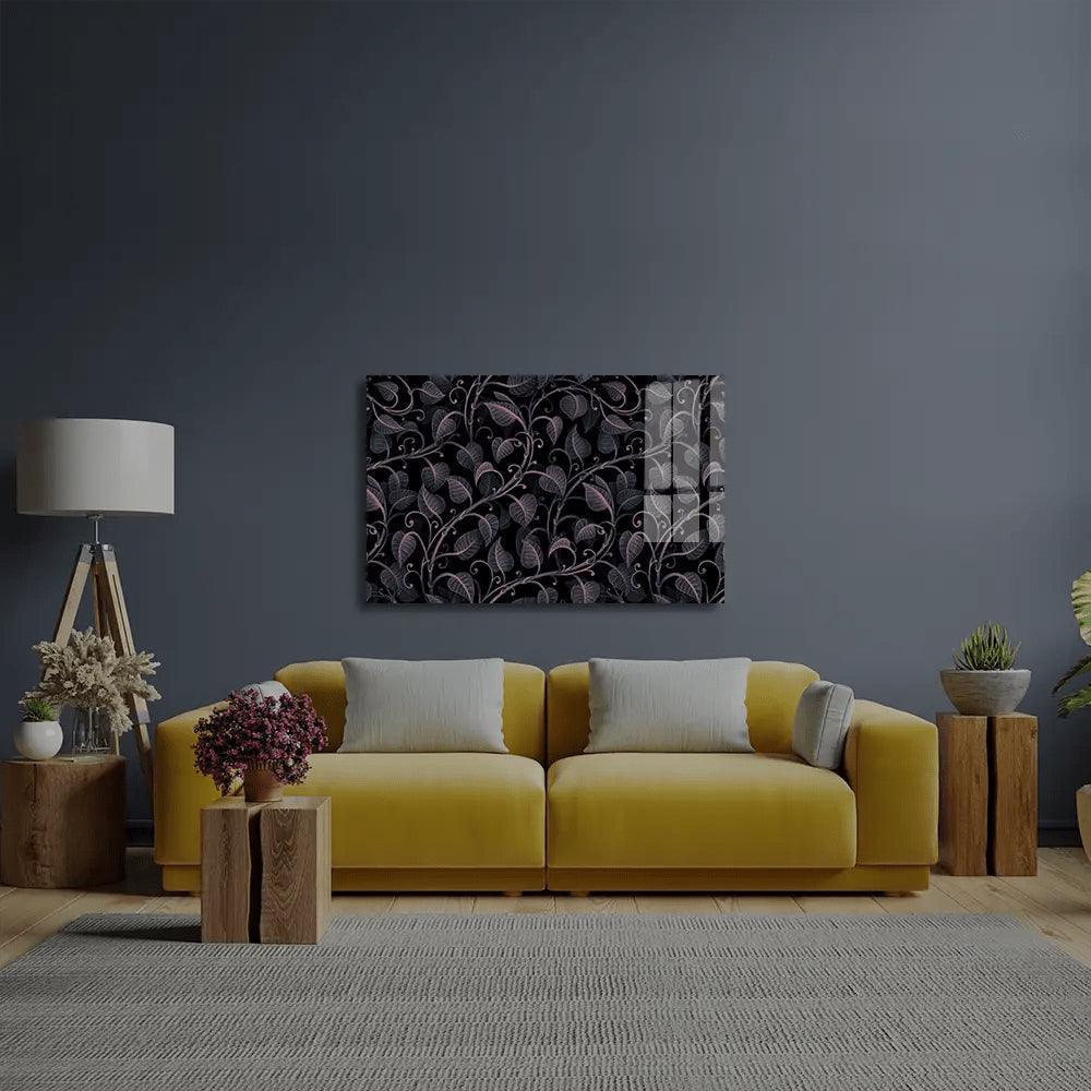 Neon Floral Pattern Glass Wall Art - DIY - CreoGlass®