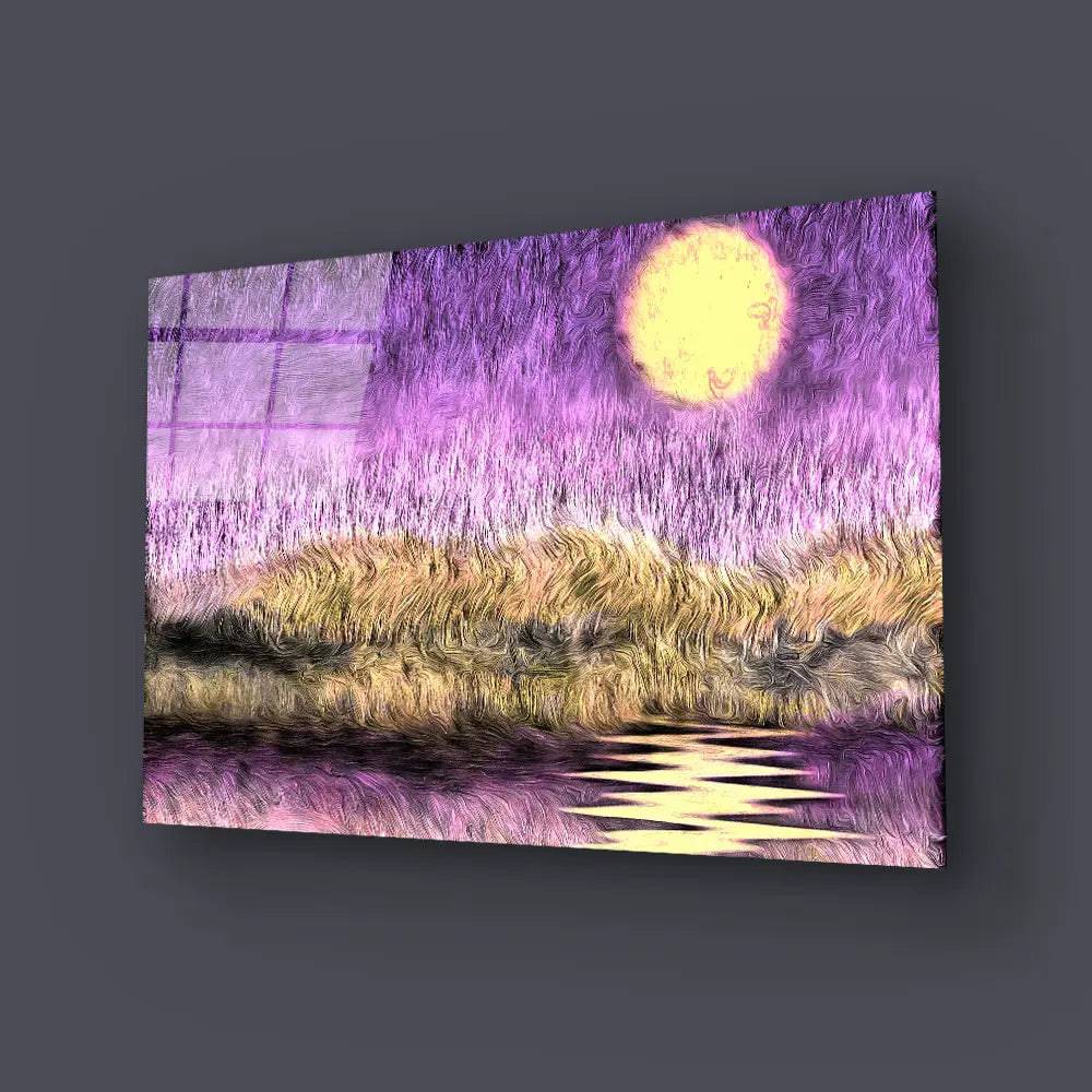 Purple Sunset Glass Wall Art - DIY - CreoGlass®