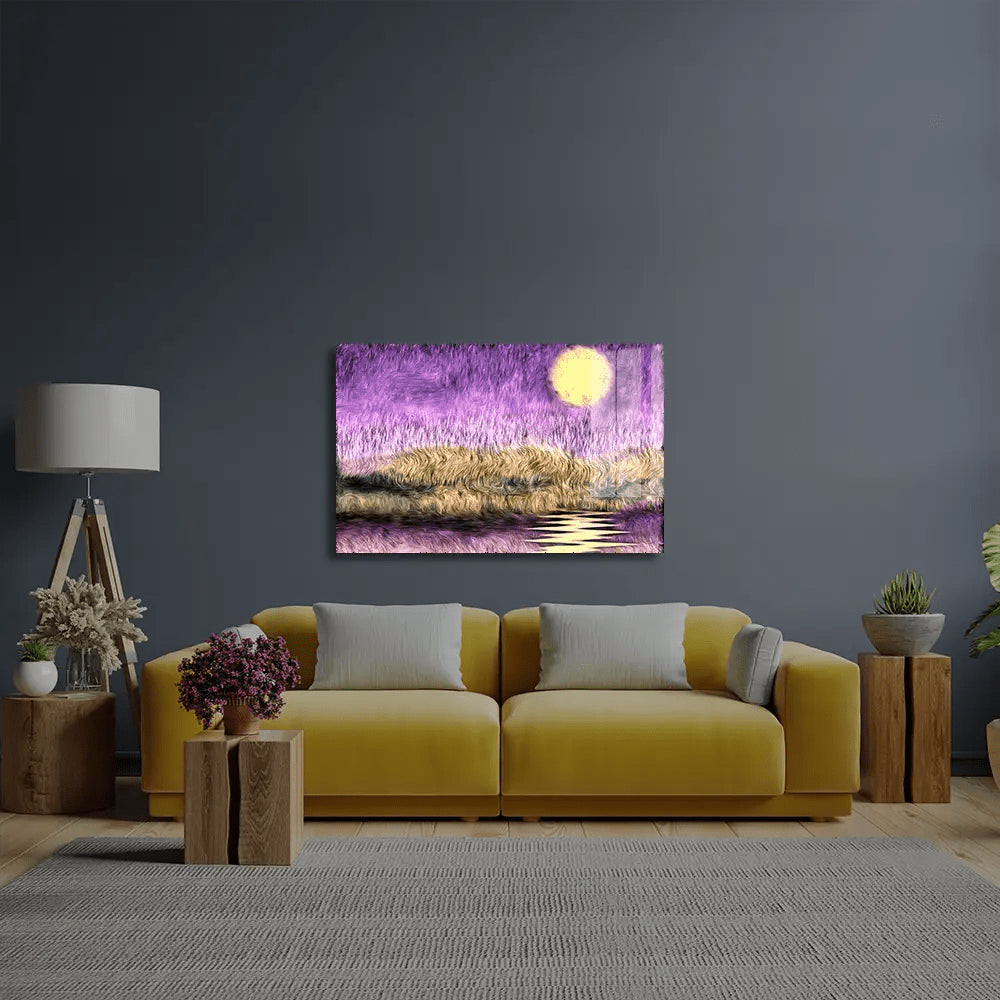 Purple Sunset Glass Wall Art - DIY - CreoGlass®