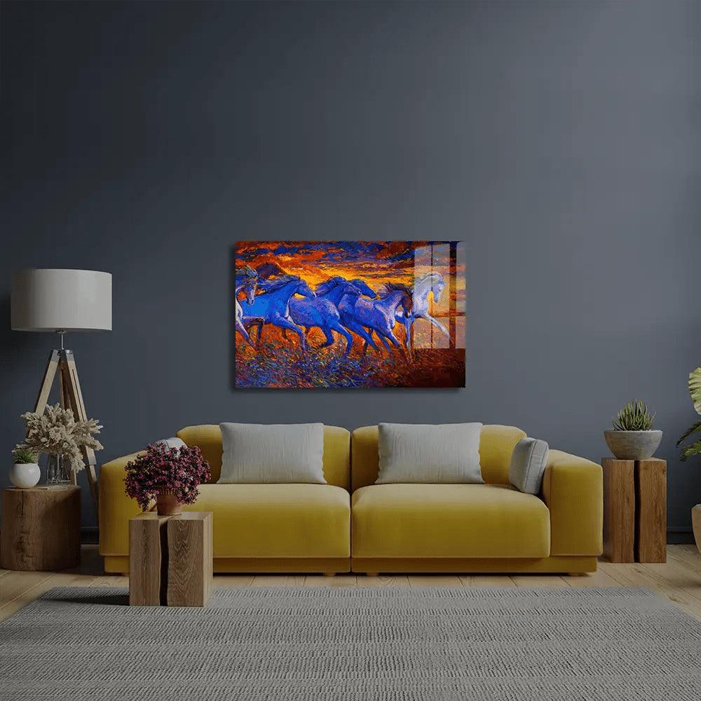 Running Horses Glass Wall Art - DIY - CreoGlass®