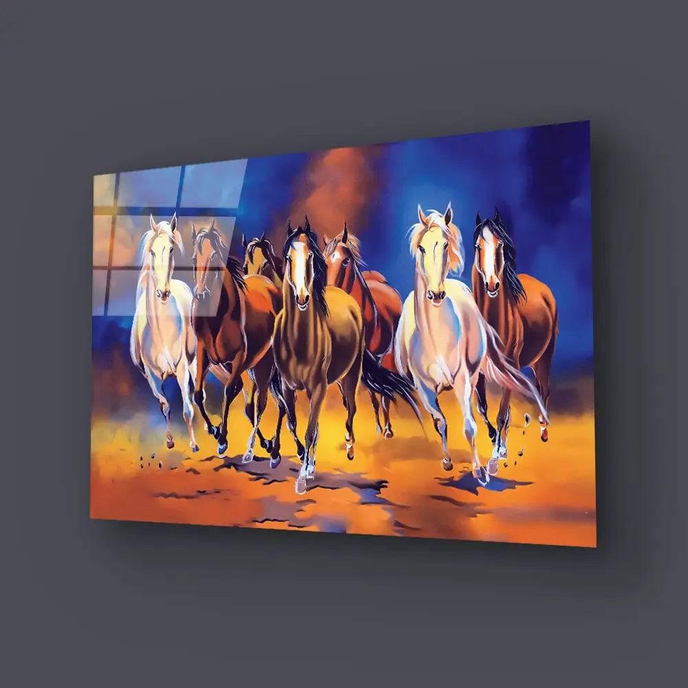 Seven Horse Glass Wall Art - DIY - CreoGlass®