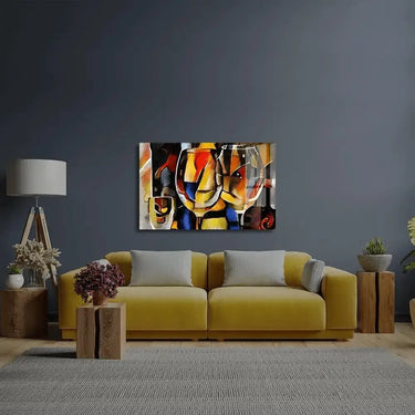 Still Life Food Glasses Wine Glass Wall Art - DIY - CreoGlass®