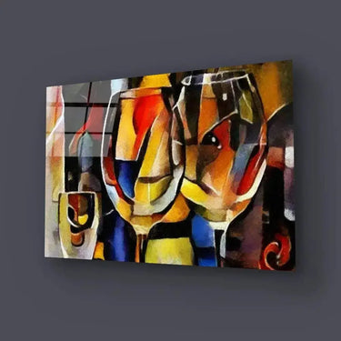 Still Life Food Glasses Wine Glass Wall Art - DIY - CreoGlass®