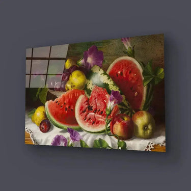 Still Life With Watermelon Glass Wall Art - DIY - CreoGlass®