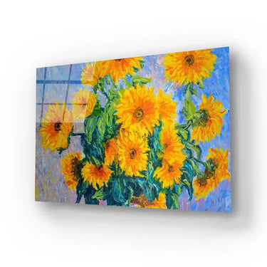 Sunflowers C MONET Glass Wall Art - DIY - CreoGlass®