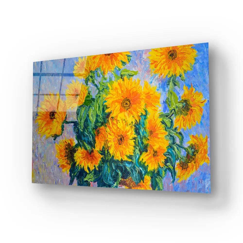 Sunflowers C MONET Glass Wall Art - DIY - CreoGlass®