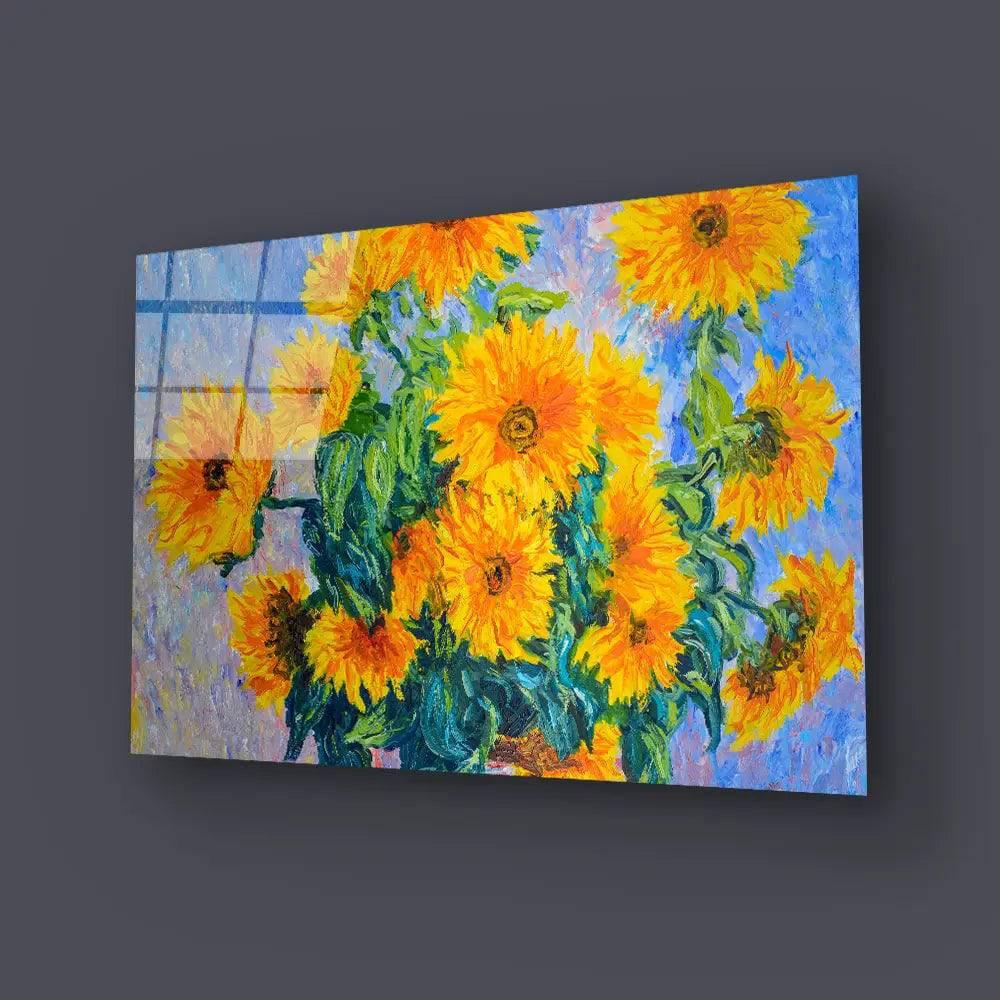 Sunflowers C MONET Glass Wall Art - DIY - CreoGlass®