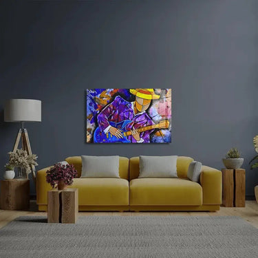 Surrealism Musician Design Glass Wall Art - DIY - CreoGlass®