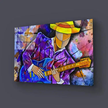 Surrealism Musician Design Glass Wall Art - DIY - CreoGlass®