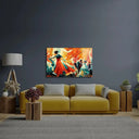 Traditional Folk Dance Woman Dancing Big Hall Glass Wall Art - DIY - CreoGlass®