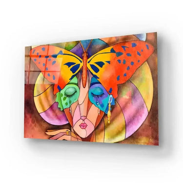 Woman Cubism Face Glass Wall Art - DIY - CreoGlass®