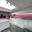 Pink Plain Colour 10mm Scratch Resistant Glass Worktop - CreoGlass®