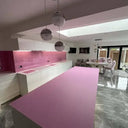 Pink Plain Colour 10mm Scratch Resistant Glass Worktop - CreoGlass®