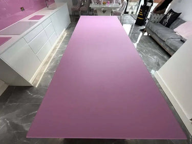 Pink Plain Colour 10mm Scratch Resistant Glass Worktop - CreoGlass®