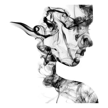 Female Figure in Smoke Printed Glass Splashback - DIY - CreoGlass®