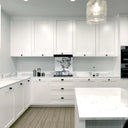 Female Figure in Smoke Printed Glass Splashback - DIY - CreoGlass®