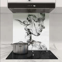 Female Figure in Smoke Printed Glass Splashback - DIY - CreoGlass®