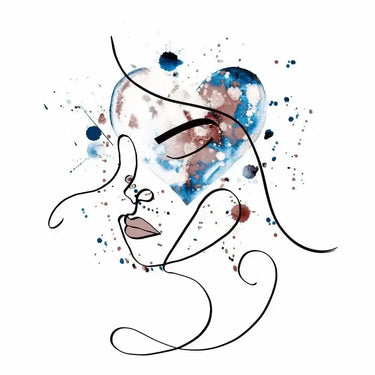 Female Portrait Watercolour Printed Glass Splashback - DIY - CreoGlass®