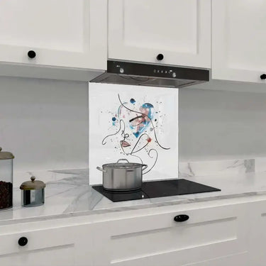 Female Portrait Watercolour Printed Glass Splashback - DIY - CreoGlass®