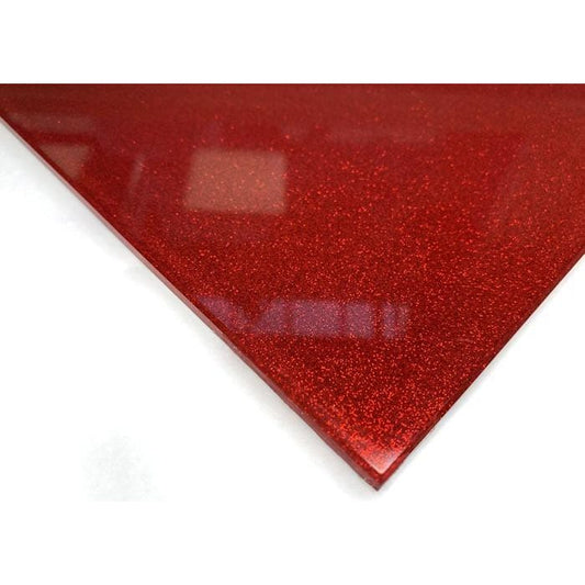 Red 100% Fine Sparkle Sample - CreoGlass®