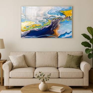 Abstract Galaxy Glass Wall Art - Landscape Sizes - DIY